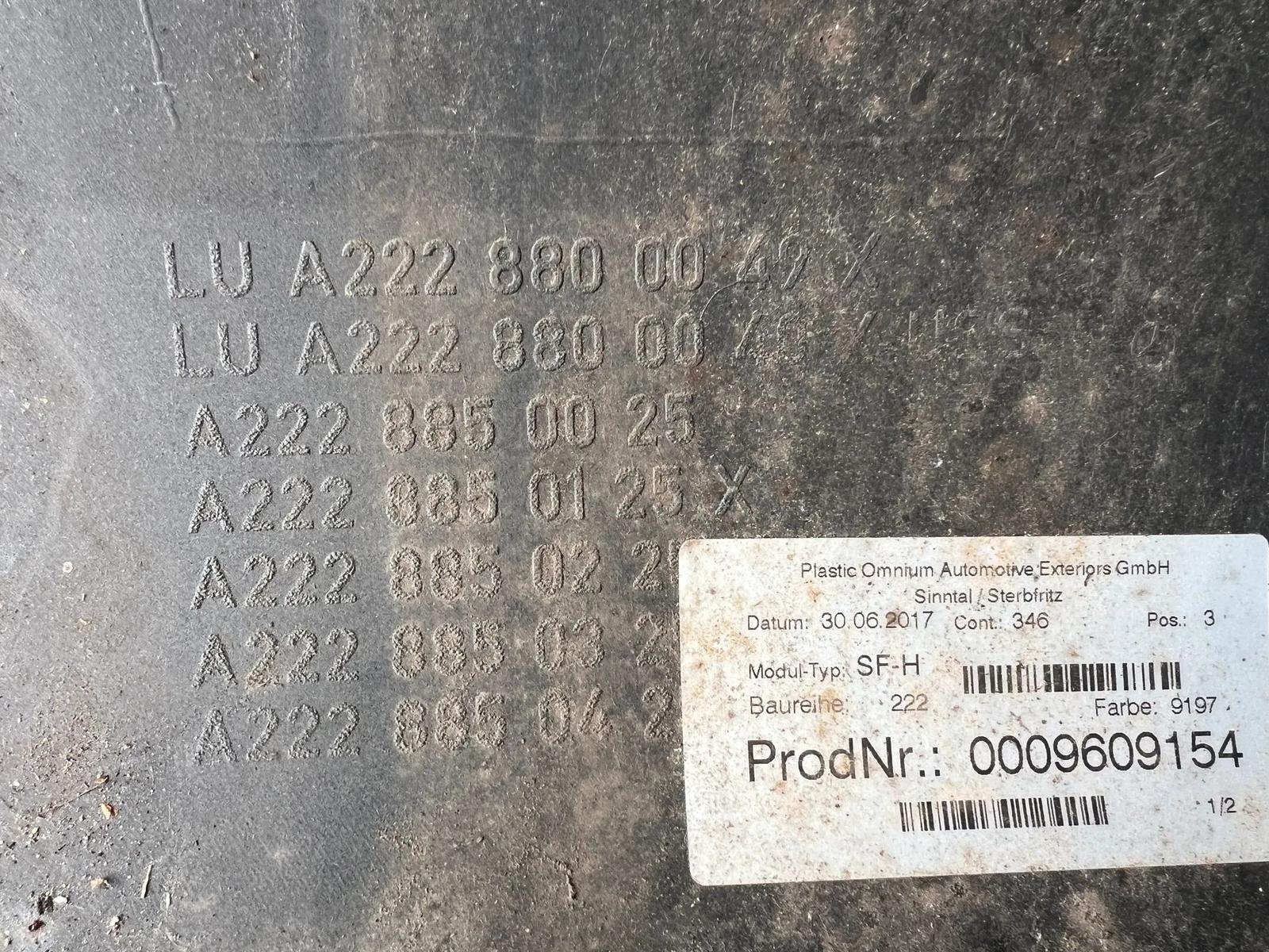 Mercedes-Benz S-Class W222/X222 Rear Bumper - Image 2