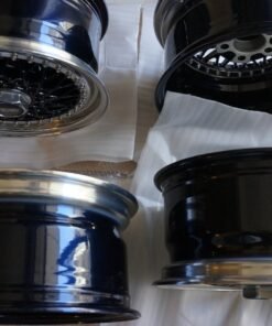 Alternative view of forged BBS RS317 three-piece wheels