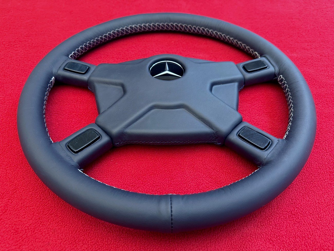 ATIWE Premerger AMG Steering Wheel – Blue Leather - Image 6